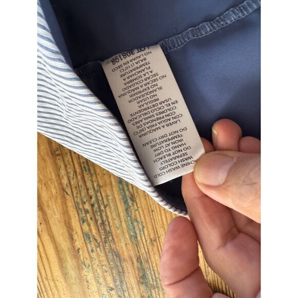 S.C. & Co Women's Blue Skorts size x-Large skirt shorts striped pull on rayon - Picture 9 of 10